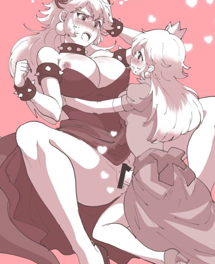 Mario Bowsette and Peach