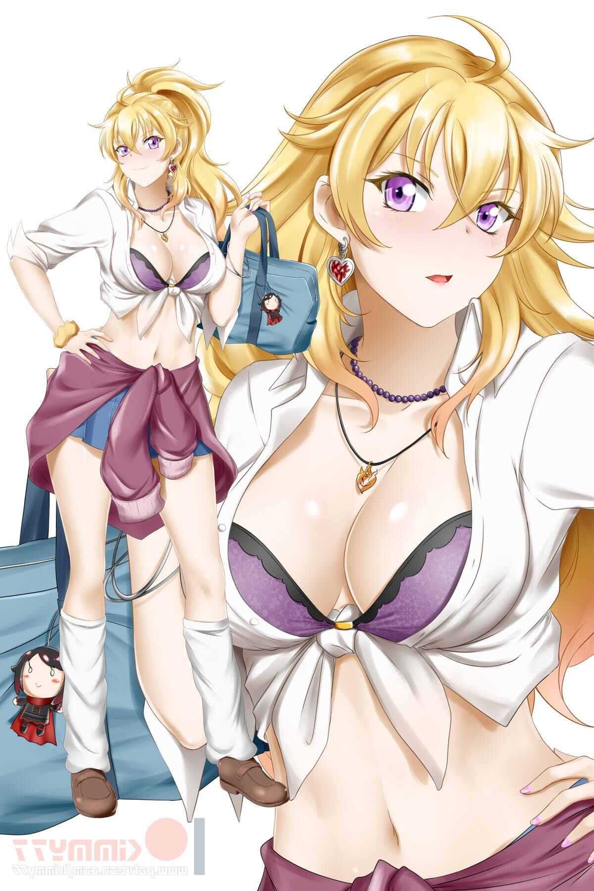 Yang Xiao Long In Schoolgirl Uniform Compilation 