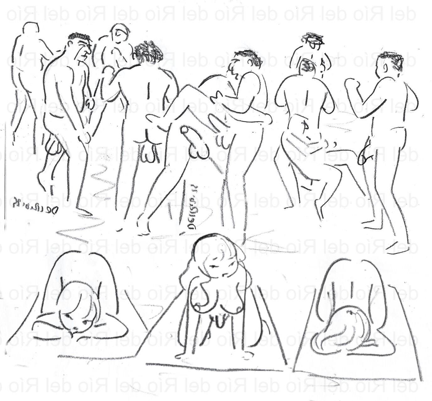 Various drawings by del Rio 