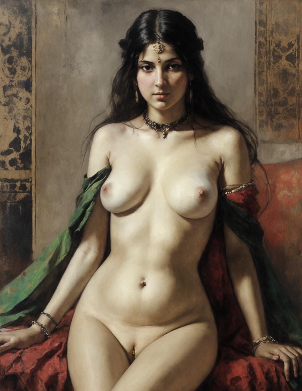 Peintures de nu classiques de sa dame de harem préférée