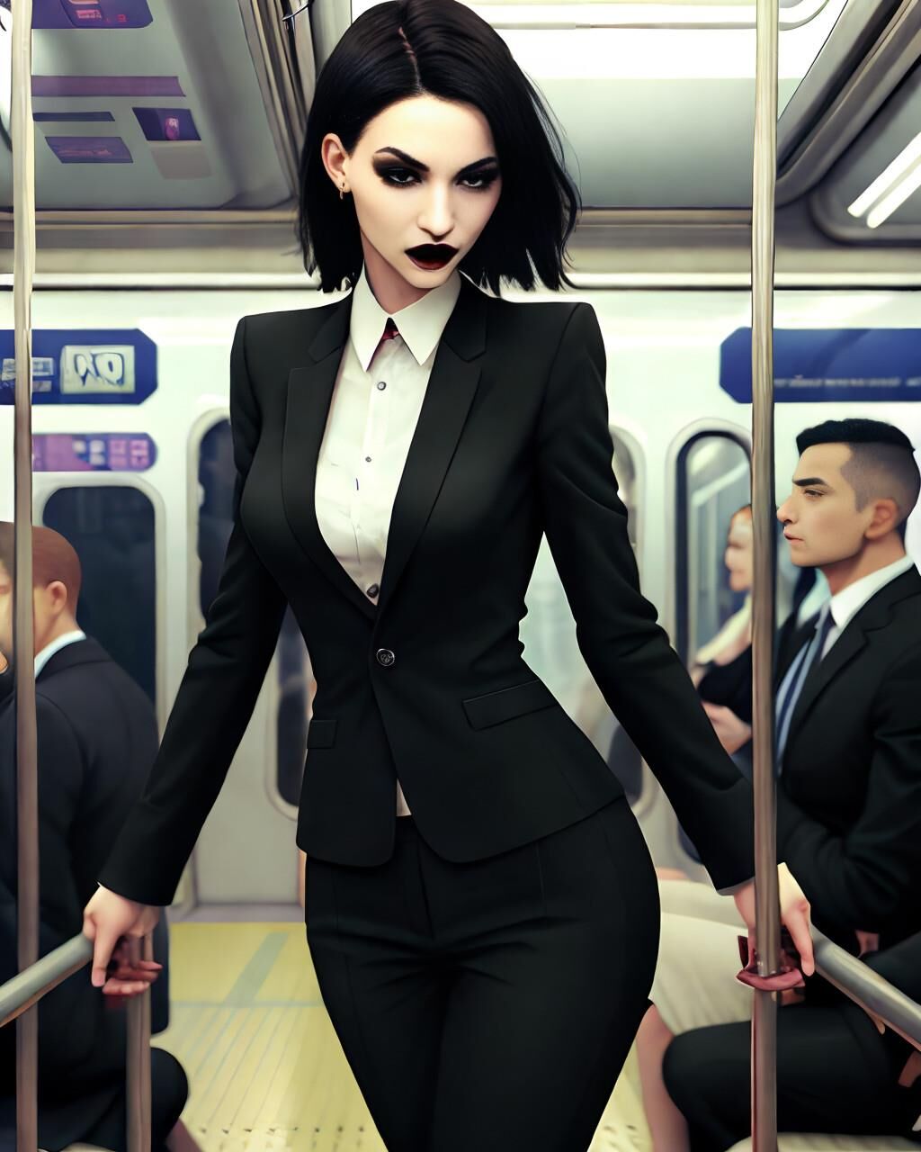 AI Generated 792: Gothic im U-Bahn-Test