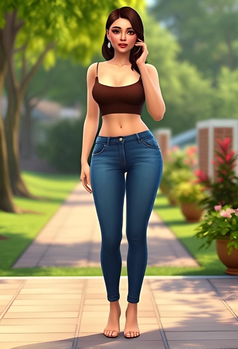 sims woman outdoor