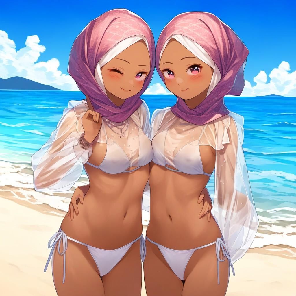 Jumeaux Hijab générés par l'IA 3