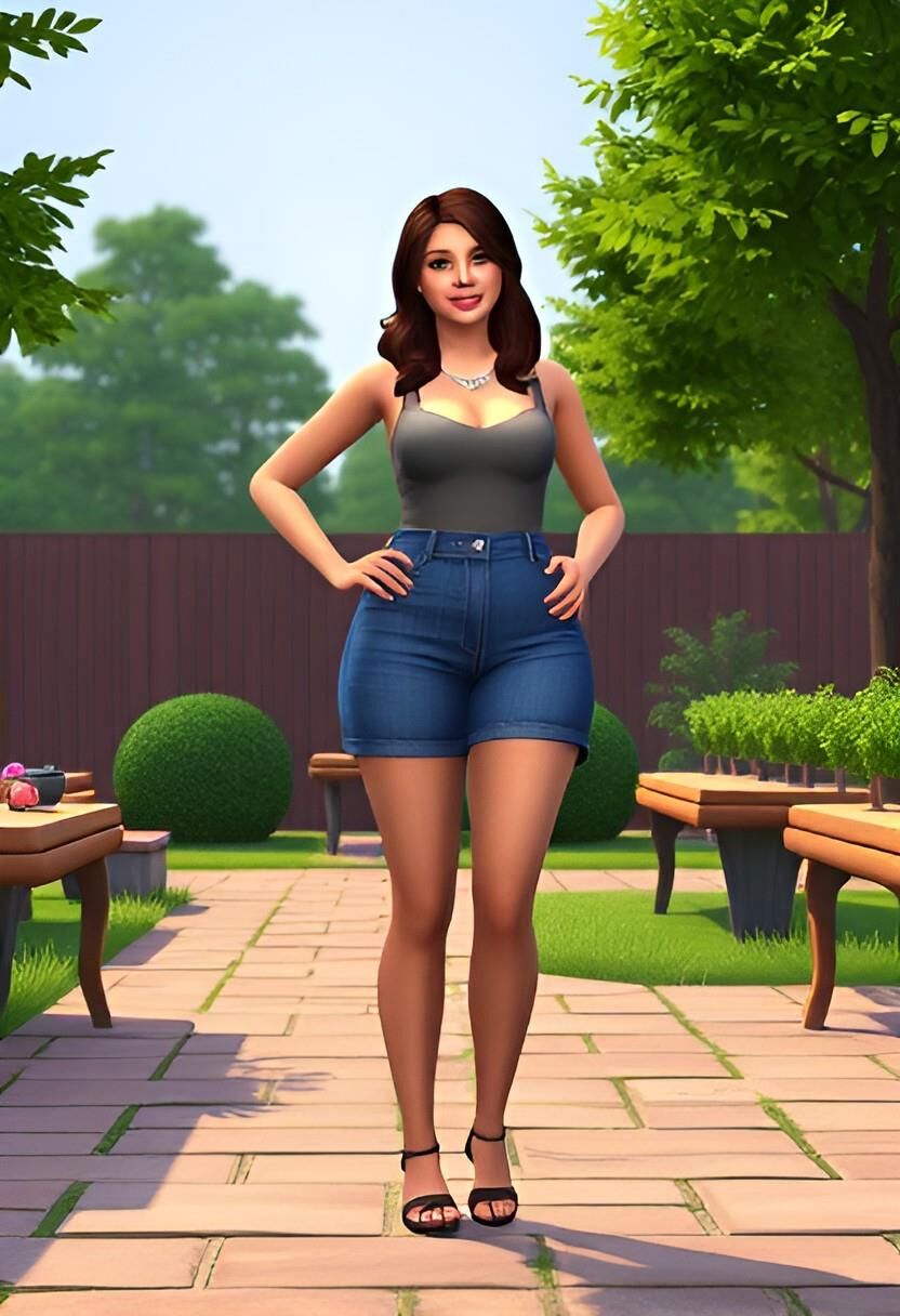 sims woman outdoor