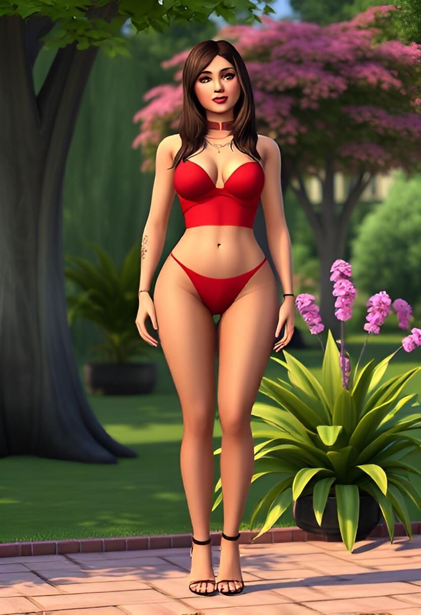 sims woman outdoor