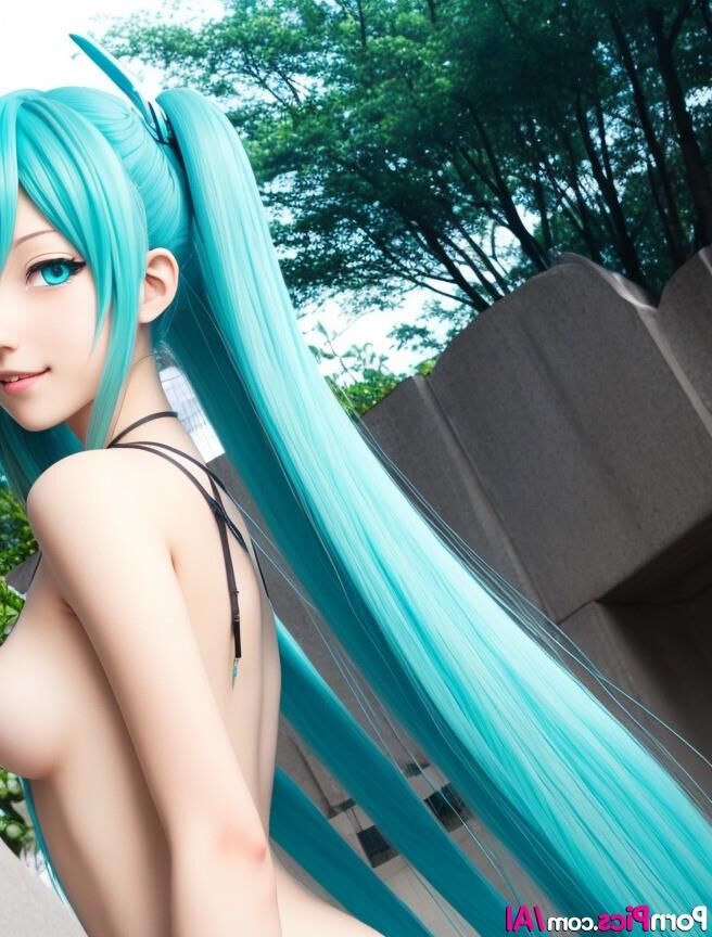 Sexy AI gerada Hentai gata Hatsune Kiku (cosplay)