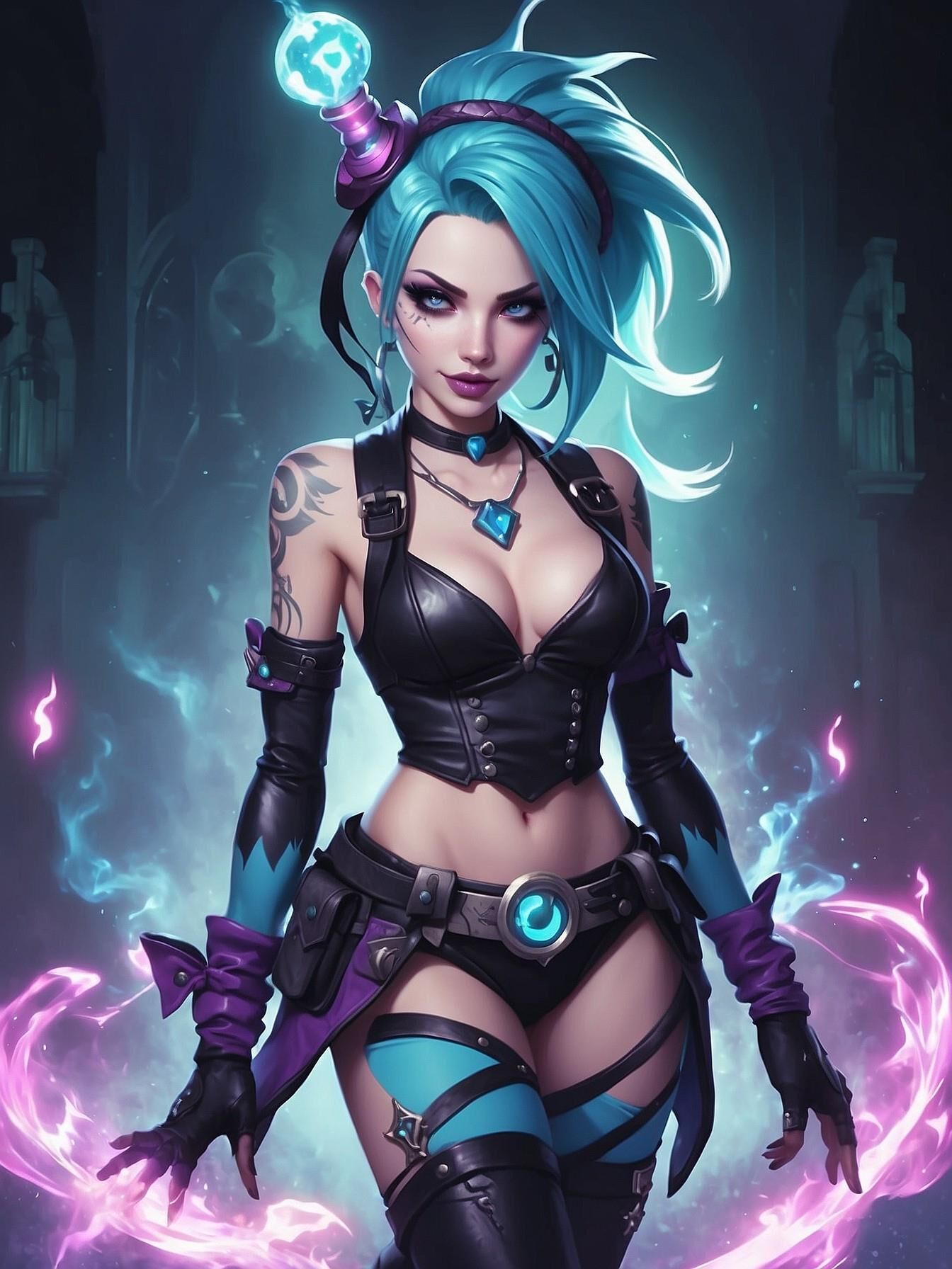 Jinx d'Arkane en tant que Manga-woman nn