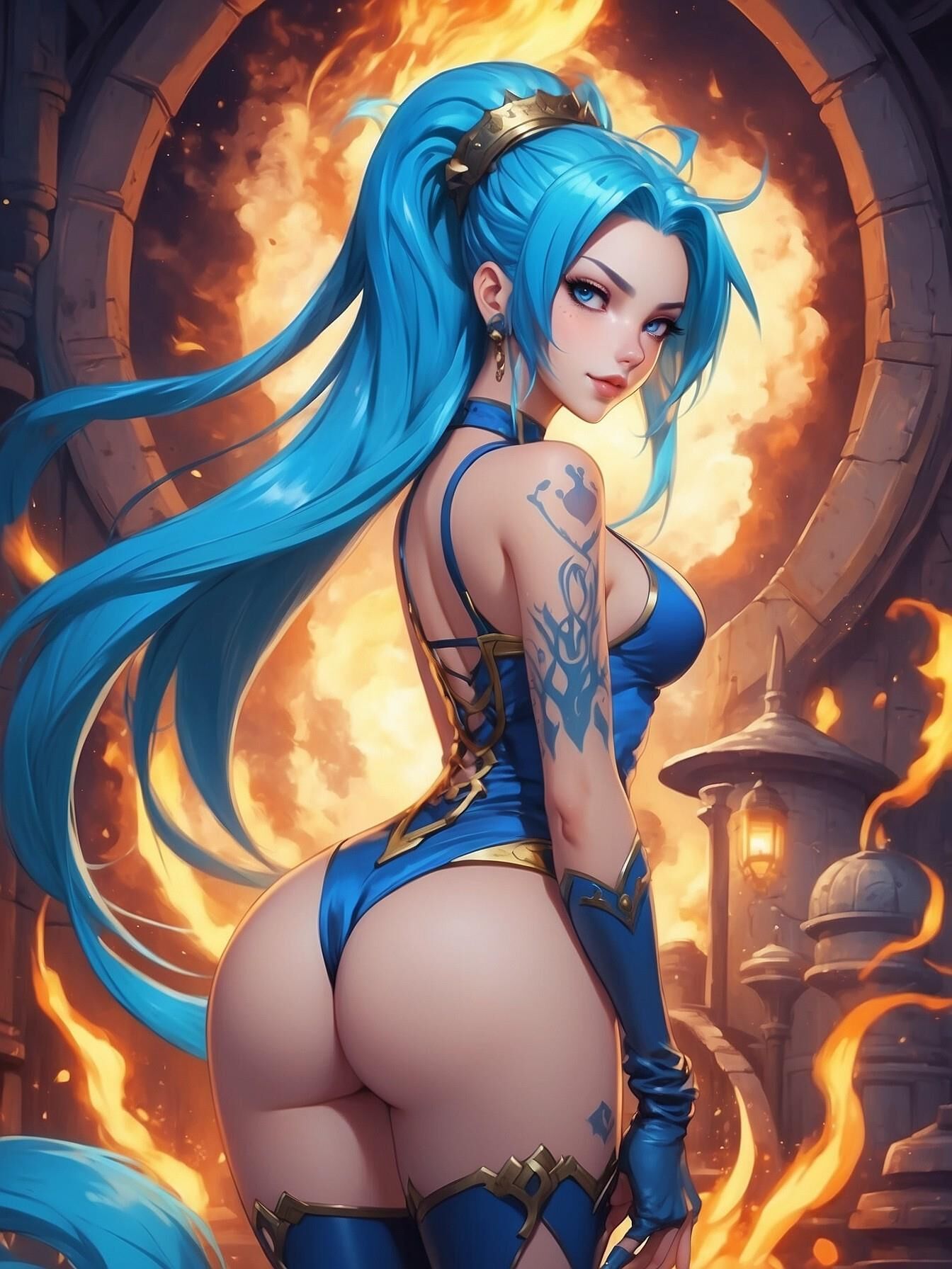 Jinx d'Arkane en tant que Manga-woman nn