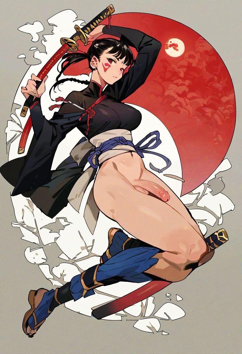 futa à thème japonais de style rétro