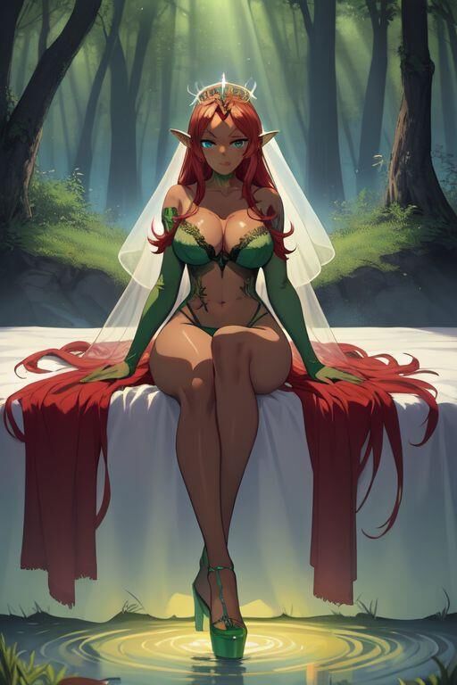 AI Seductive Elf vous attend dans la forêt