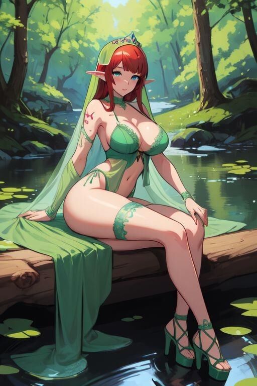 AI Seductive Elf vous attend dans la forêt