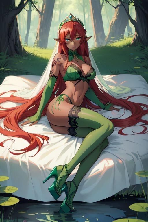 AI Seductive Elf vous attend dans la forêt