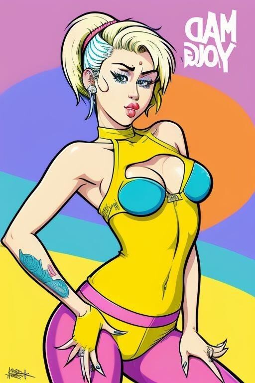 Miley Cyrus Mad Magazine Anime AI généré