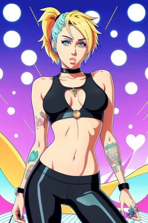 Miley Cyrus Mad Magazine Anime AI généré