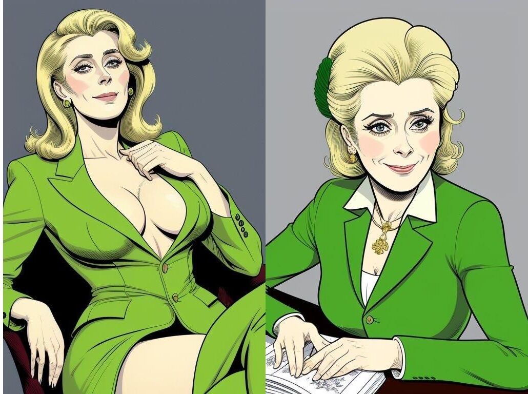 Personnage de BD inspiré de Catherine Deneuve