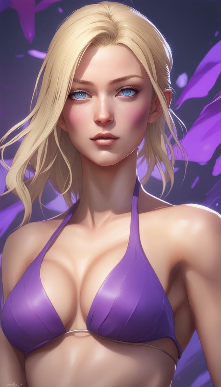 Ino Yamanaka AI Art (par KinkyWinky69 utilisant NightCafe)