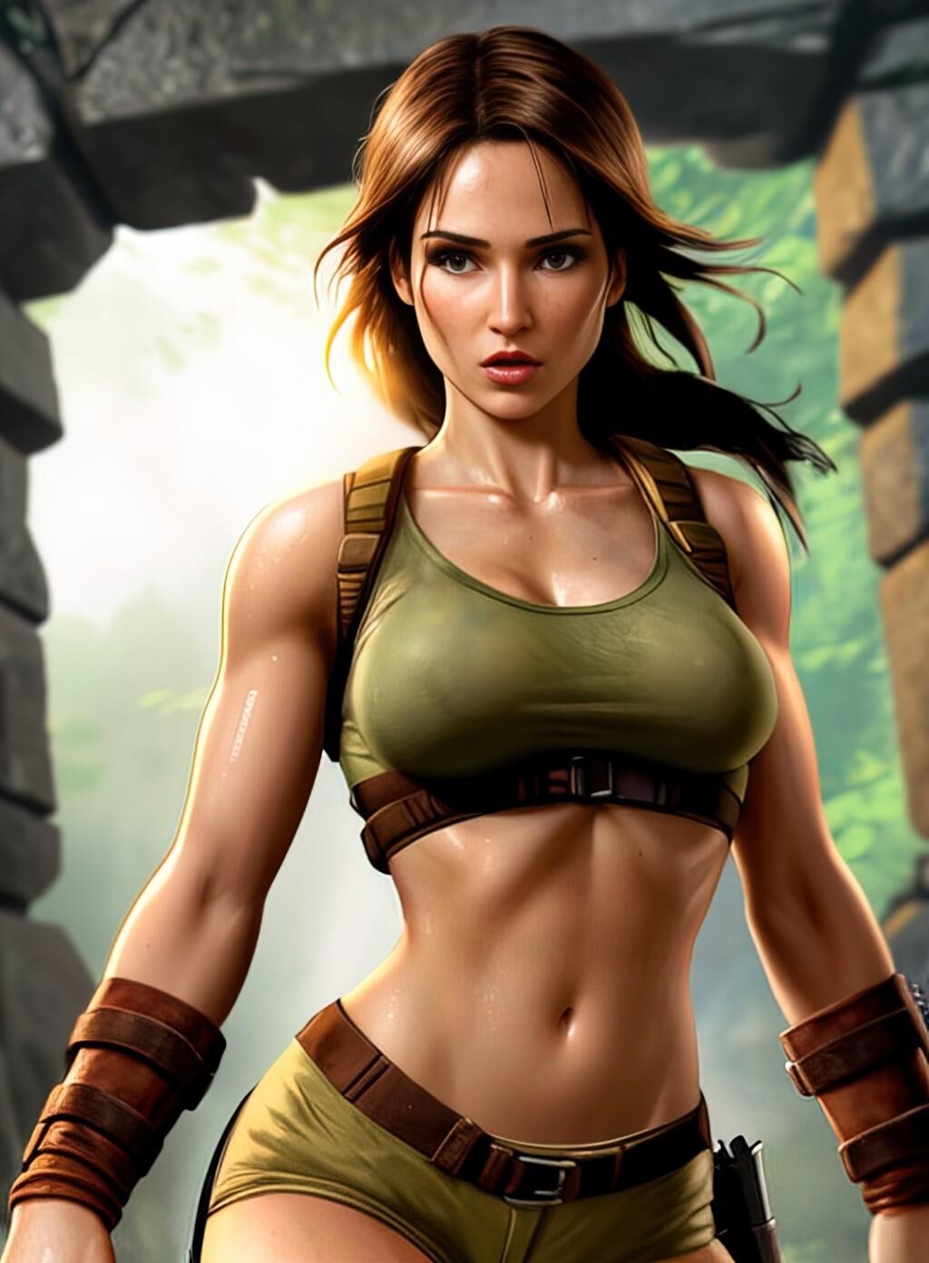 Lara Croft, Tomb Raider, nude in my imagination... ai generated