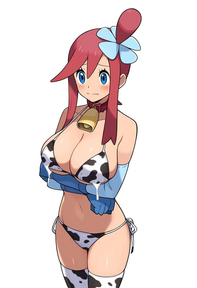 Skyla lactation pokemon gym leader ai généré