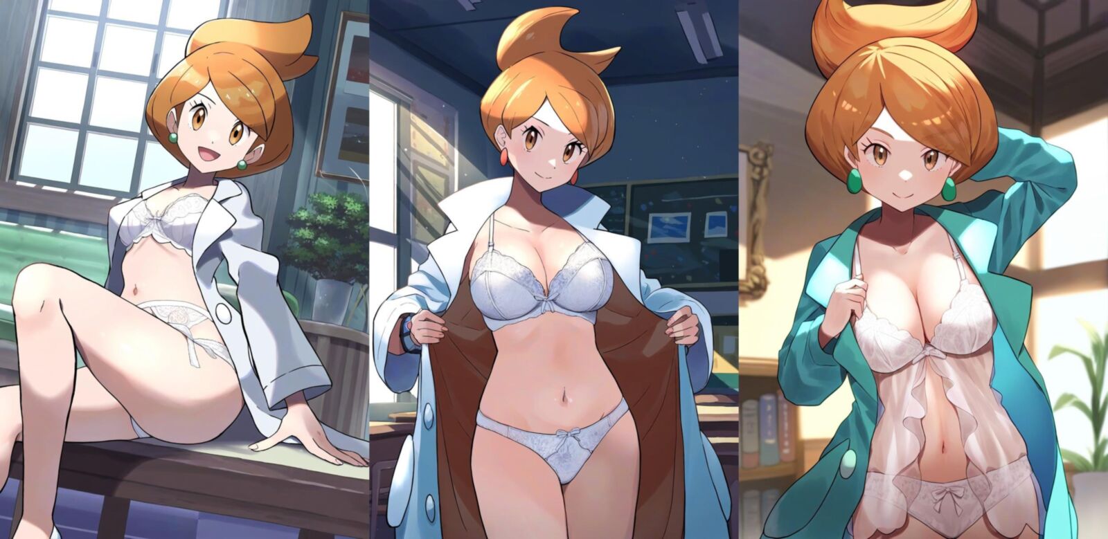 Pokemon professor aurea juniper lactation ai generated NAI