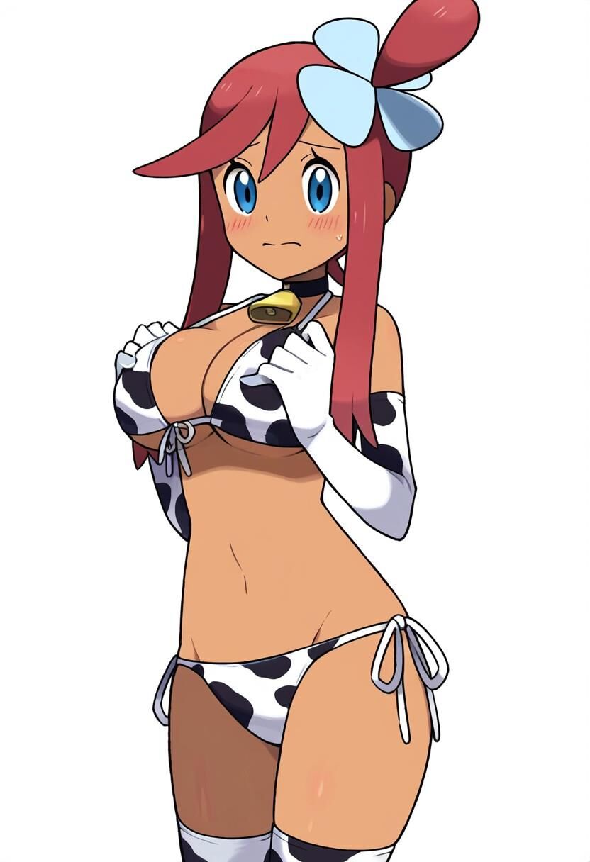 Skyla lactation pokemon gym leader ai généré