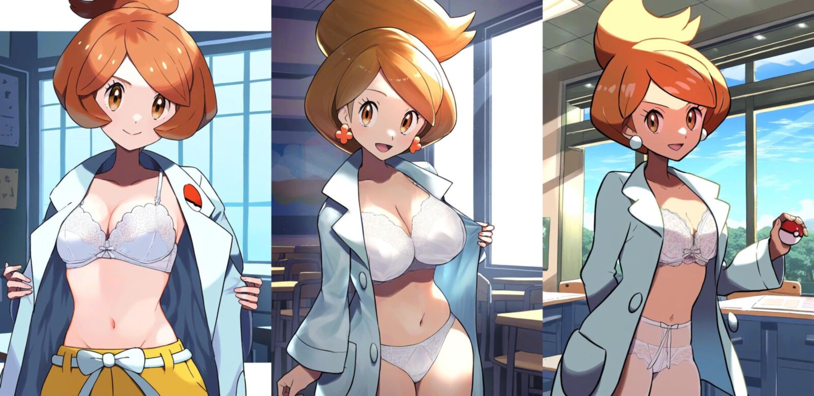 Pokemon professor aurea juniper lactation ai generated NAI