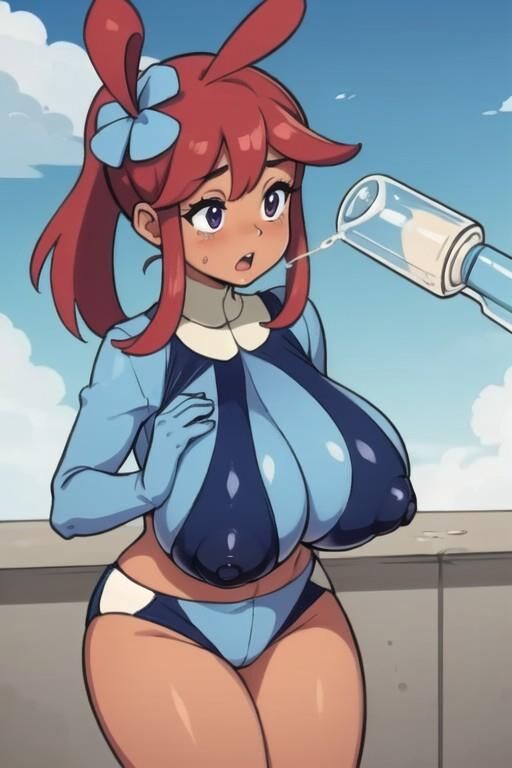 Skyla lactation pokemon gym leader ai généré