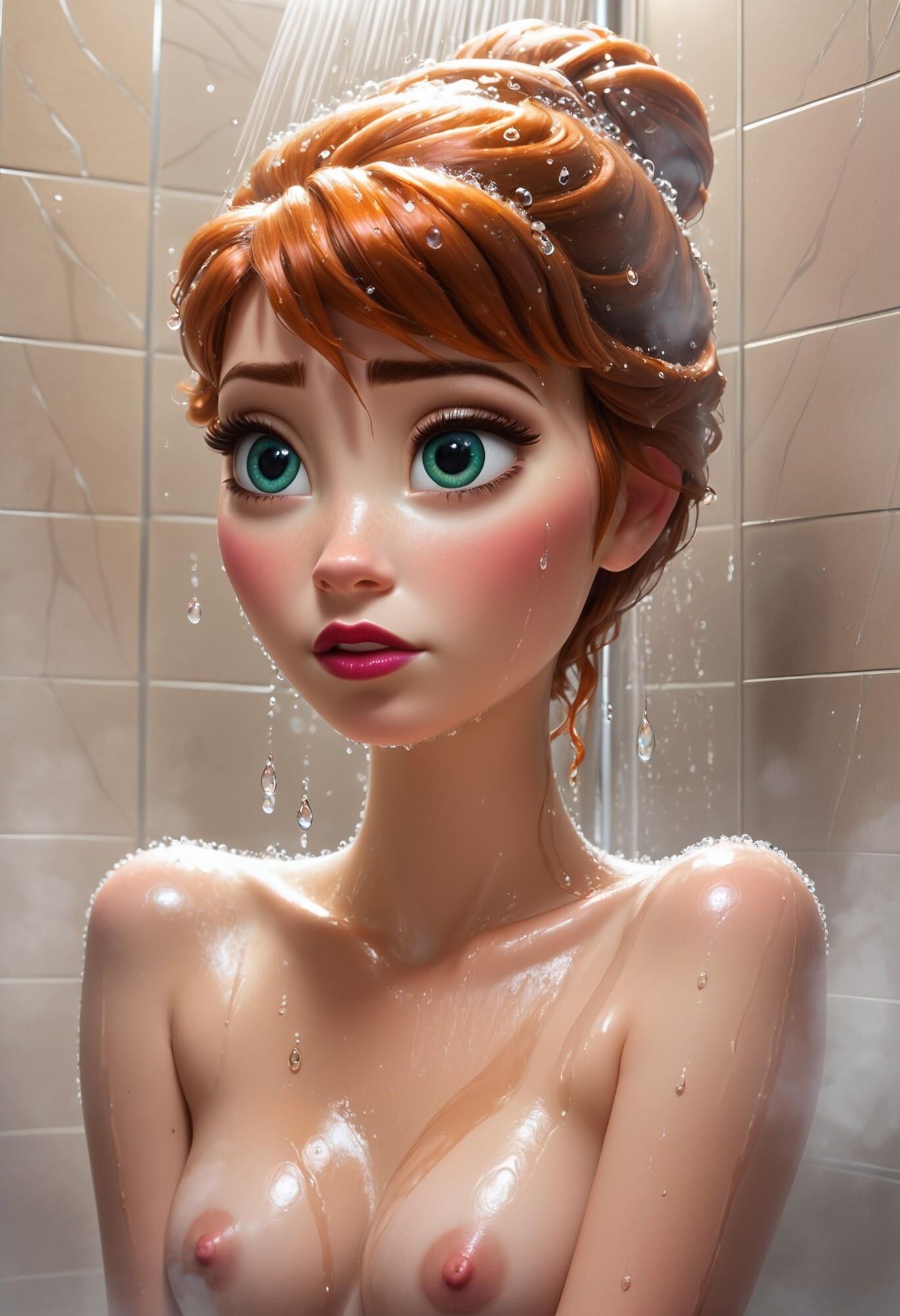 AI KI C'est l'heure de la douche avec Wet Anna