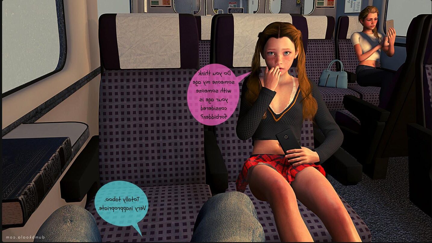 Naughty Girl on a train