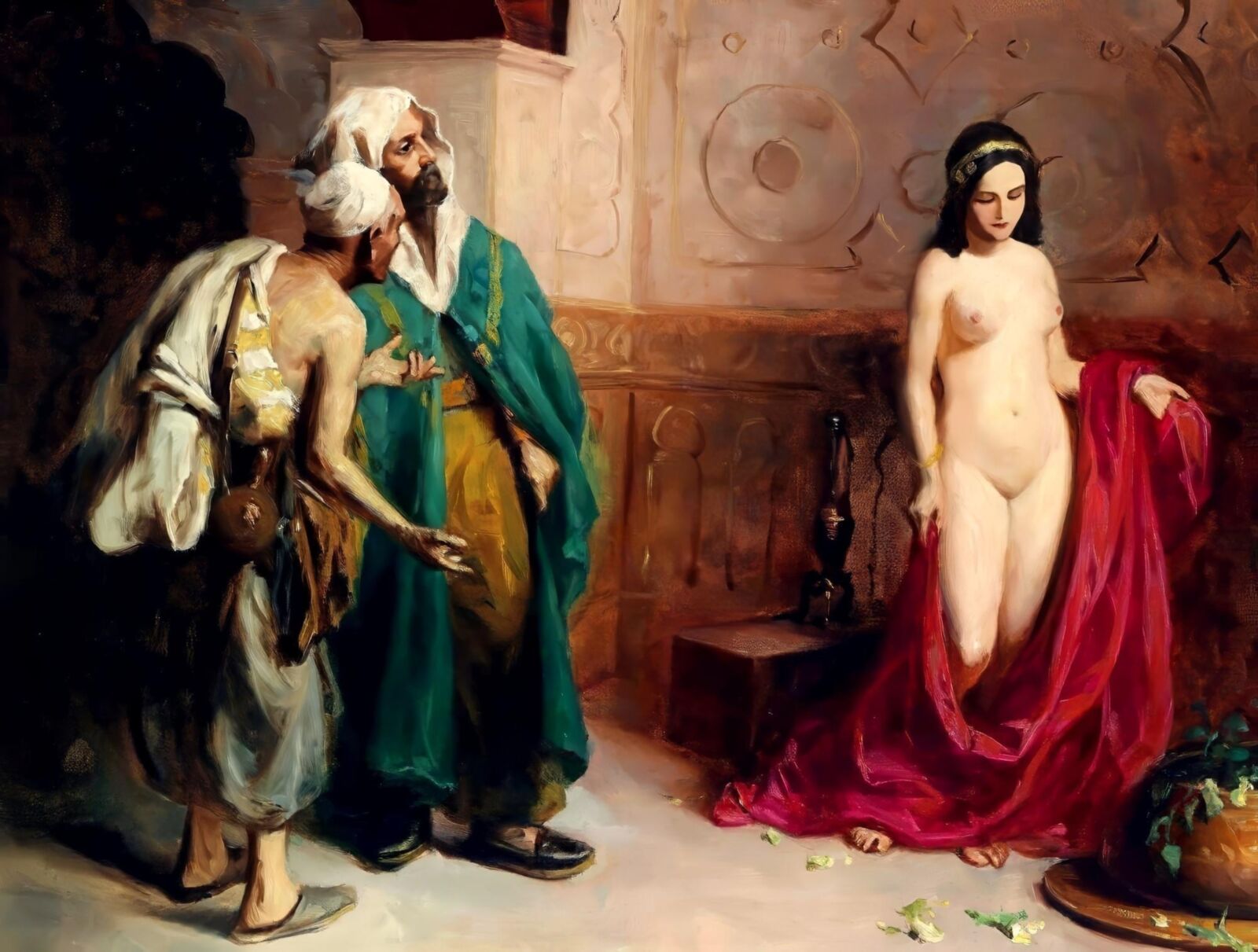 Naked slaves in paintings by famous world artists