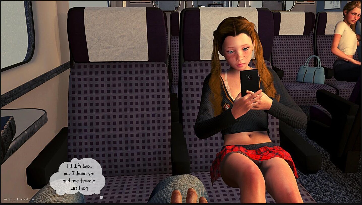 Naughty Girl on a train