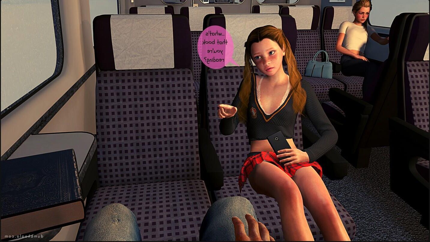 Naughty Girl on a train