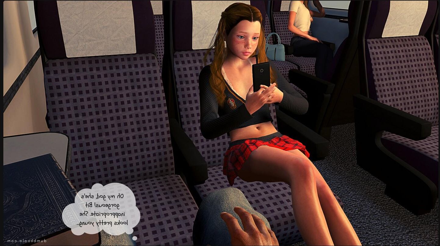 Naughty Girl on a train