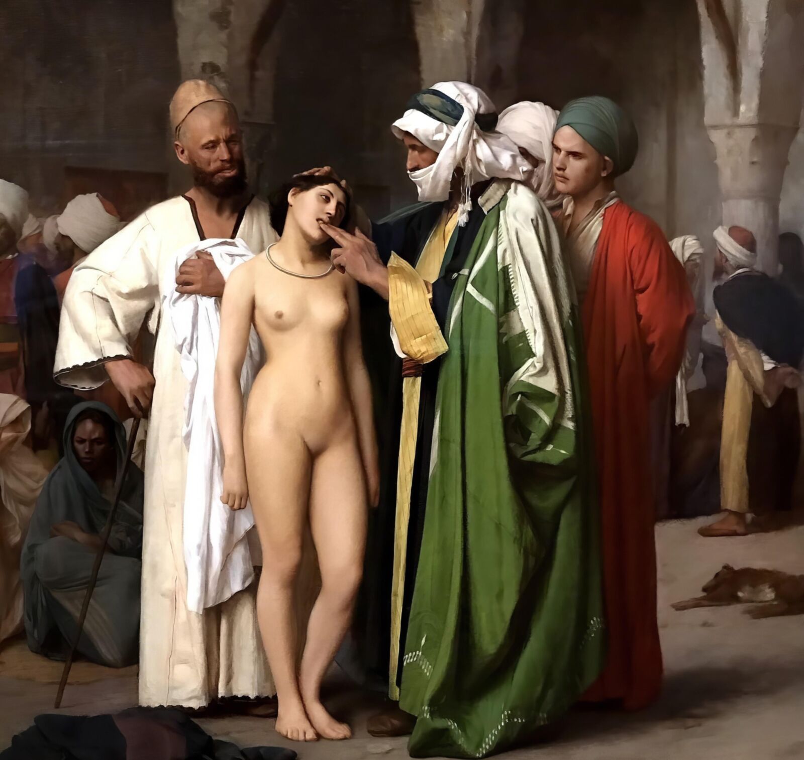 Naked slaves in paintings by famous world artists