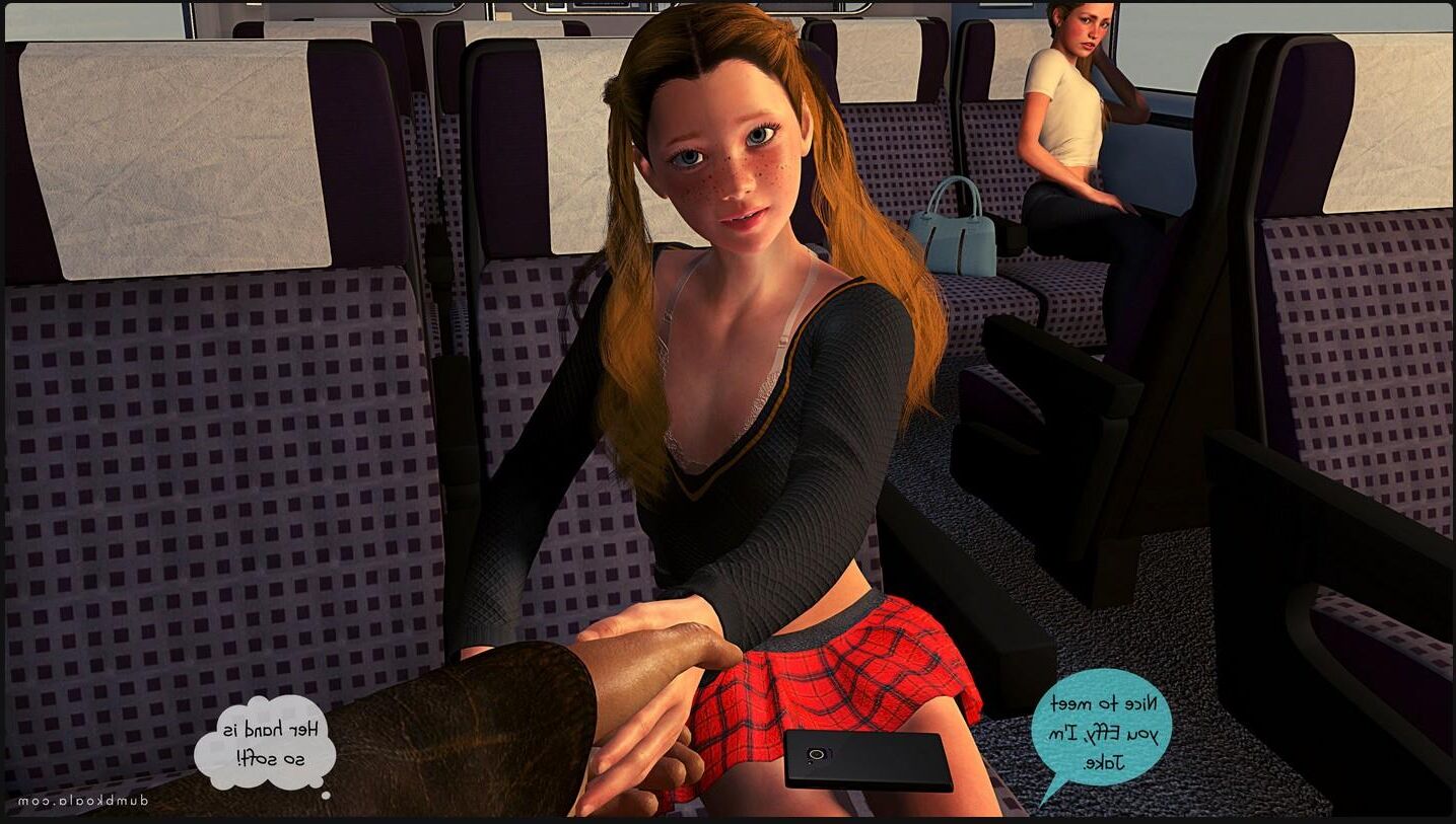 Naughty Girl on a train