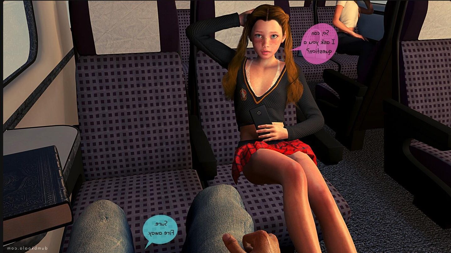 Naughty Girl on a train