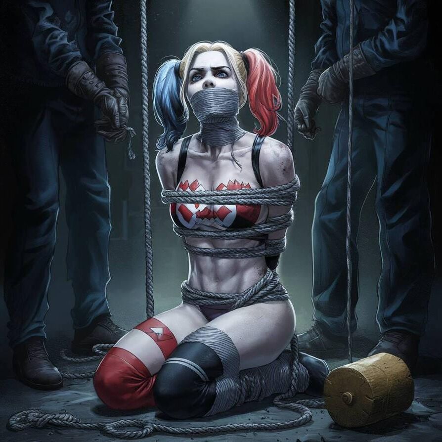 Harley Quinn em perigo, pronta para ser fodida