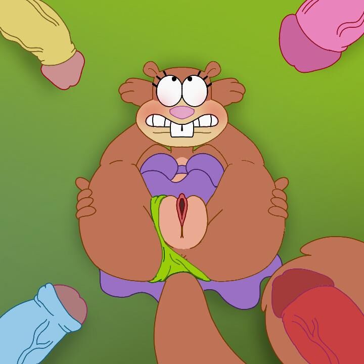 Trucos arenosos (pantalones cuadrados de bob Esponja) hentai