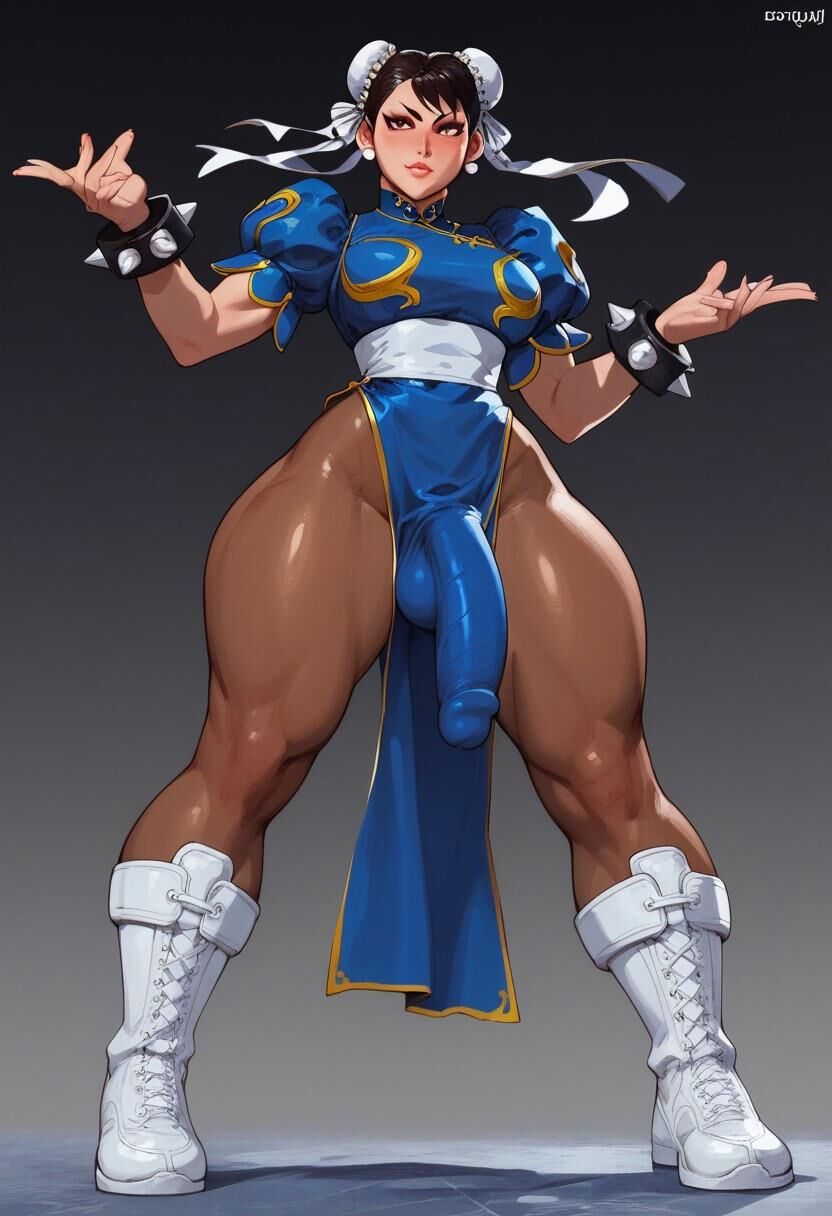 Chun Li Futa Bulgeを直立します