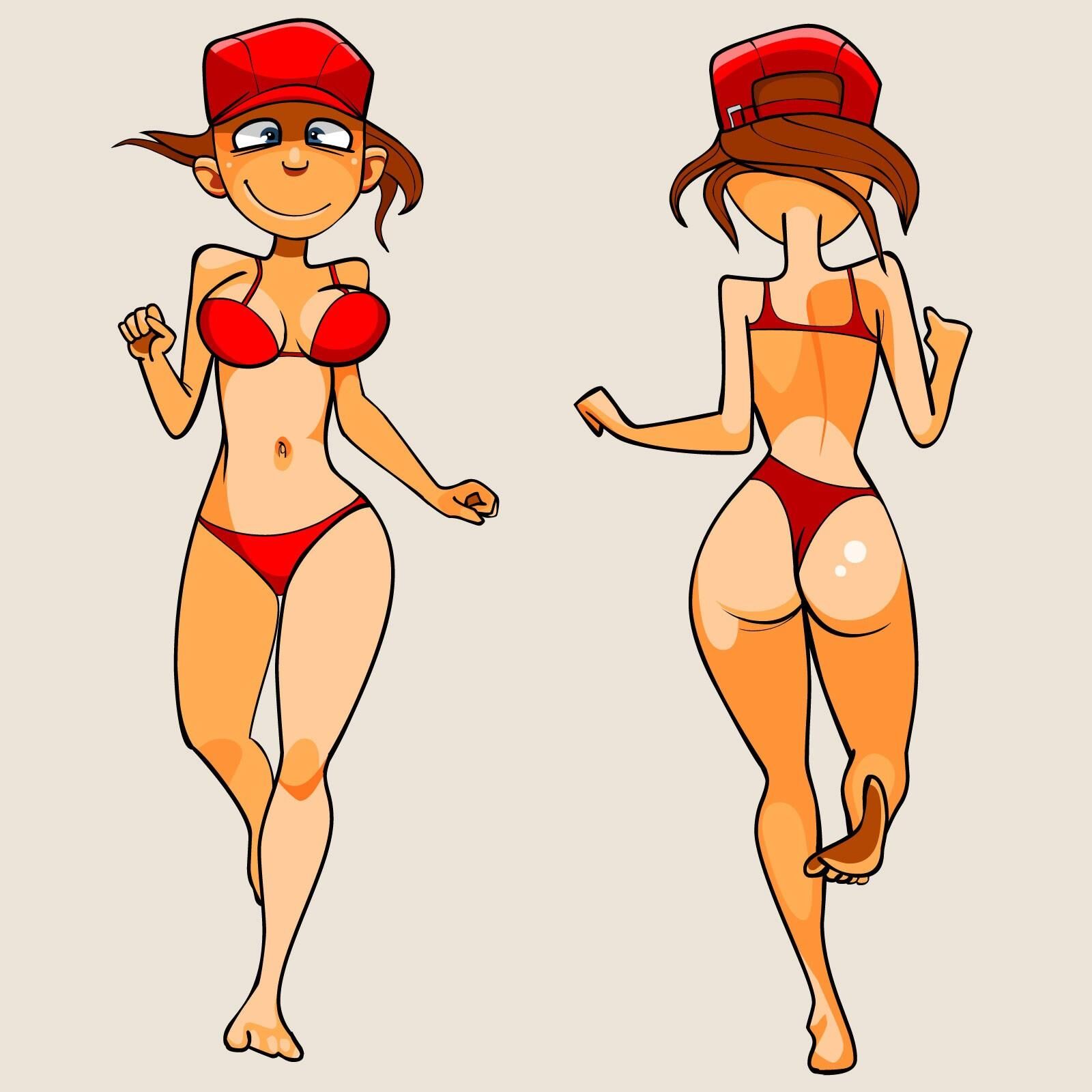 Mujer de dibujos animados de sexo