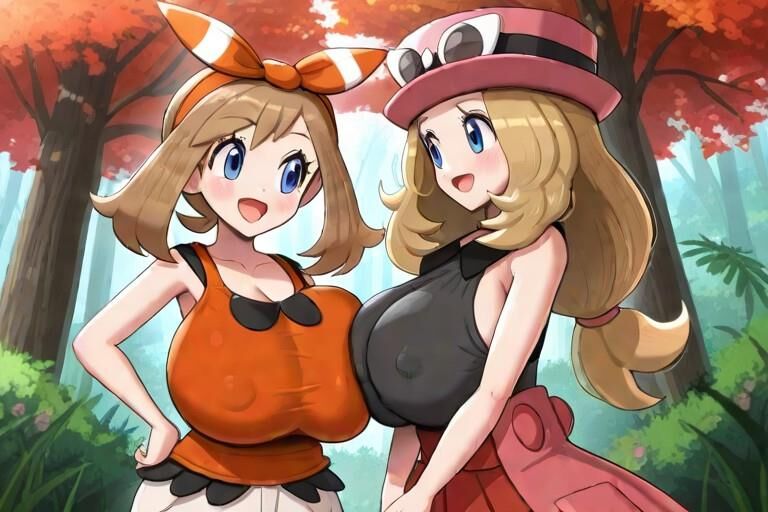 Möge Serena Pokemon Busty Trainer laktieren Melken KI