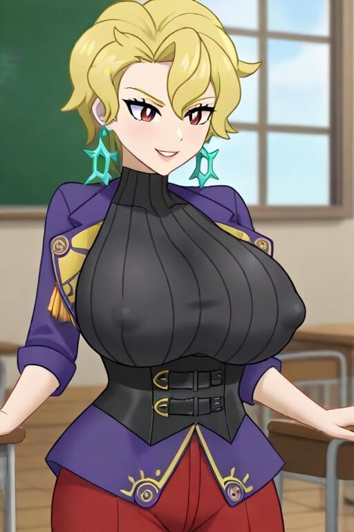 Briar Pokemonlehrer Busty Paldea Professor Laktierende KI