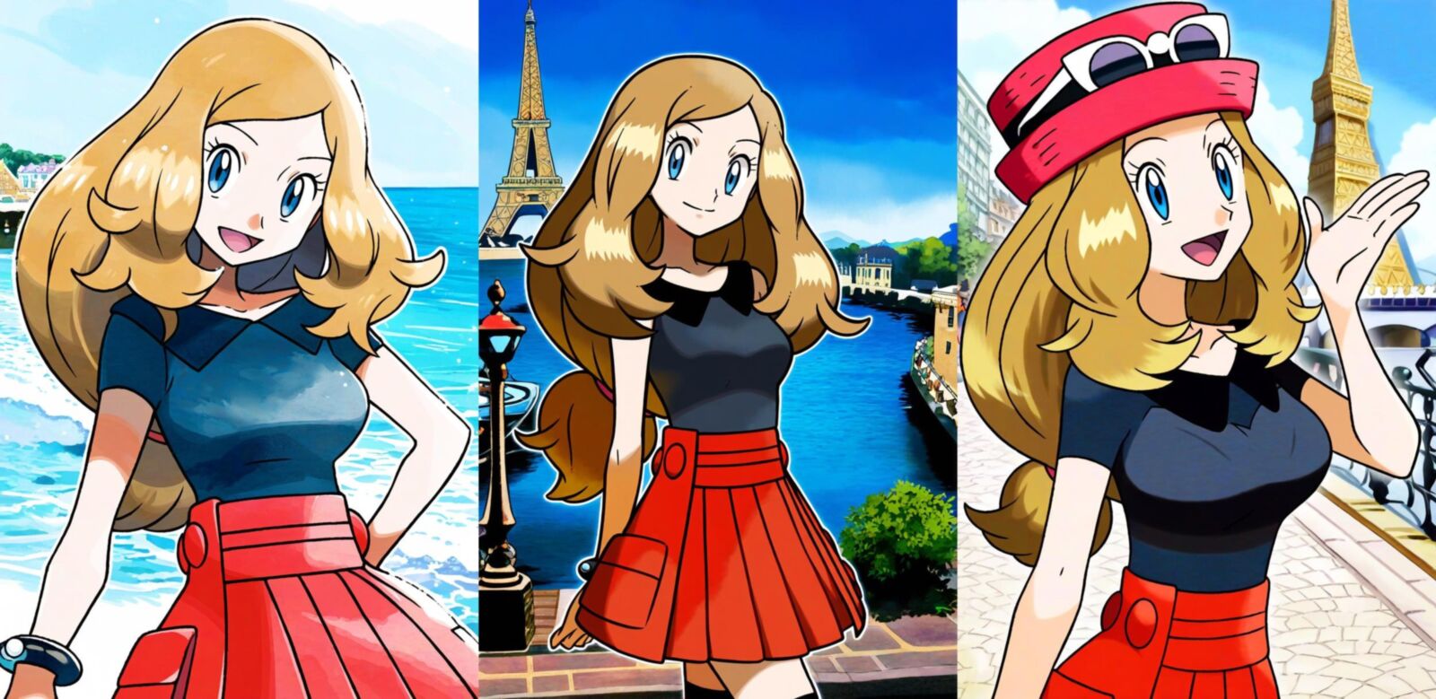 Serena pokemon trainer xy busty kalos waifu ai