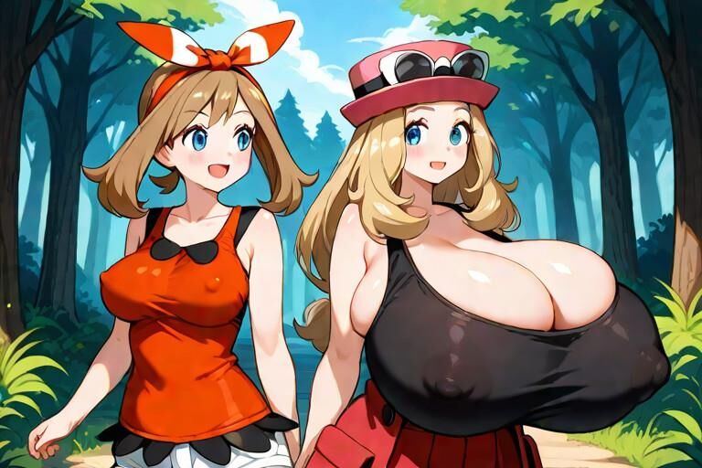 Möge Serena Pokemon Busty Trainer laktieren Melken KI