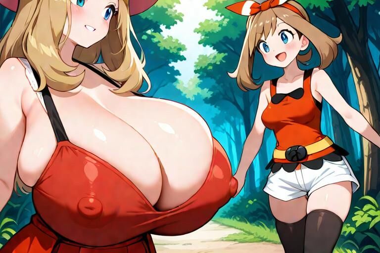 Möge Serena Pokemon Busty Trainer laktieren Melken KI