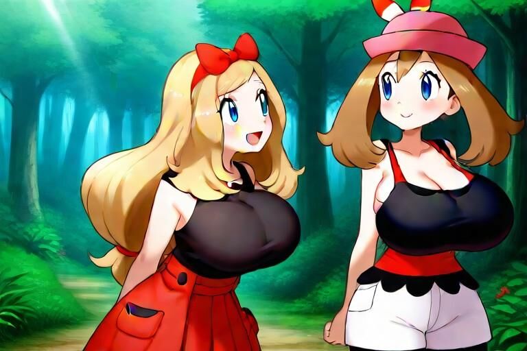 Möge Serena Pokemon Busty Trainer laktieren Melken KI