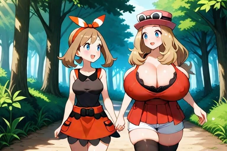 Möge Serena Pokemon Busty Trainer laktieren Melken KI