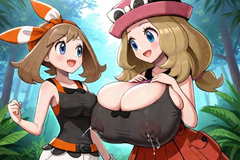 Möge Serena Pokemon Busty Trainer laktieren Melken KI