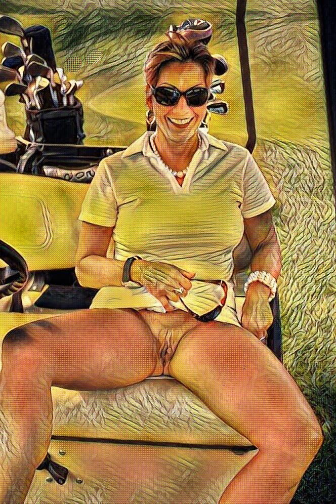 Soñando con mujeres sexy desnudas en el curruco de golf