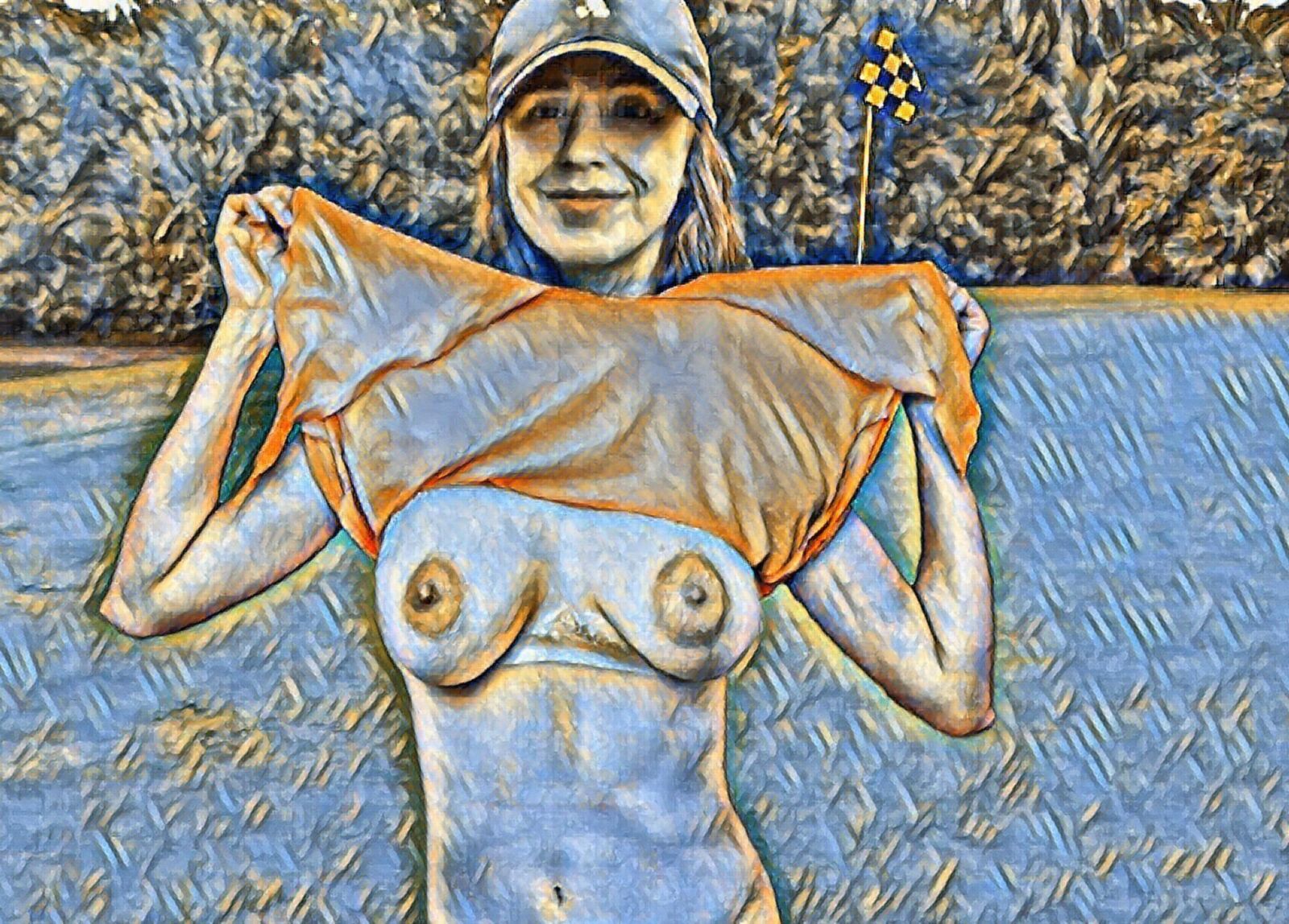 Soñando con mujeres sexy desnudas en el curruco de golf