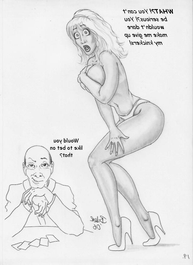 Erotic cartoon The Game Jenny plays Poker by Biker